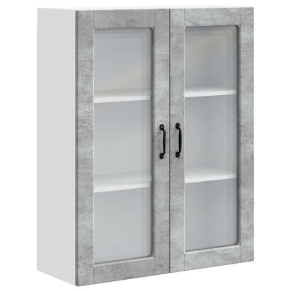 Wall Glass Cabinet PORTO Concrete Grey 80 x 31 x 100 cm