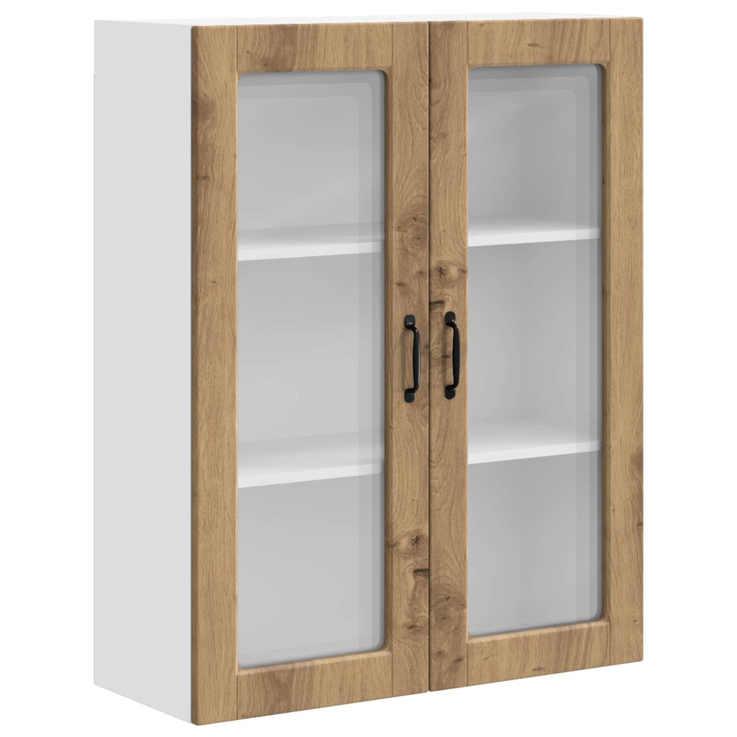 Wall Glass Cabinet PORTO Artisan Oak 80 x 31 x 100 cm