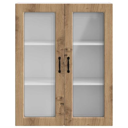 Wall Glass Cabinet PORTO Artisan Oak 80 x 31 x 100 cm