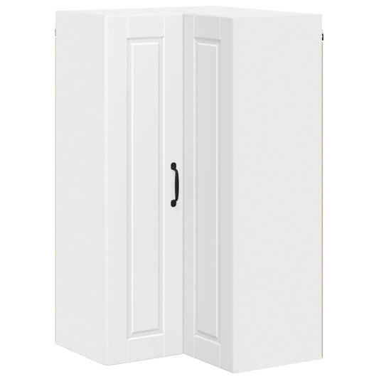 Wall Corner Cabinet PORTO White 57 x 57 x 100 cm