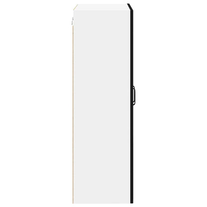 Wall Glass Cabinet PORTO Black 60 x 31 x 100 cm Engineered Wood