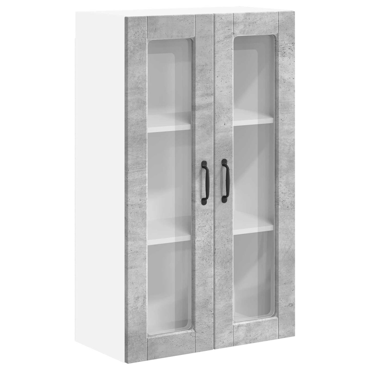 Wall Glass Cabinet PORTO Concrete Grey 60 x 31 x 100 cm