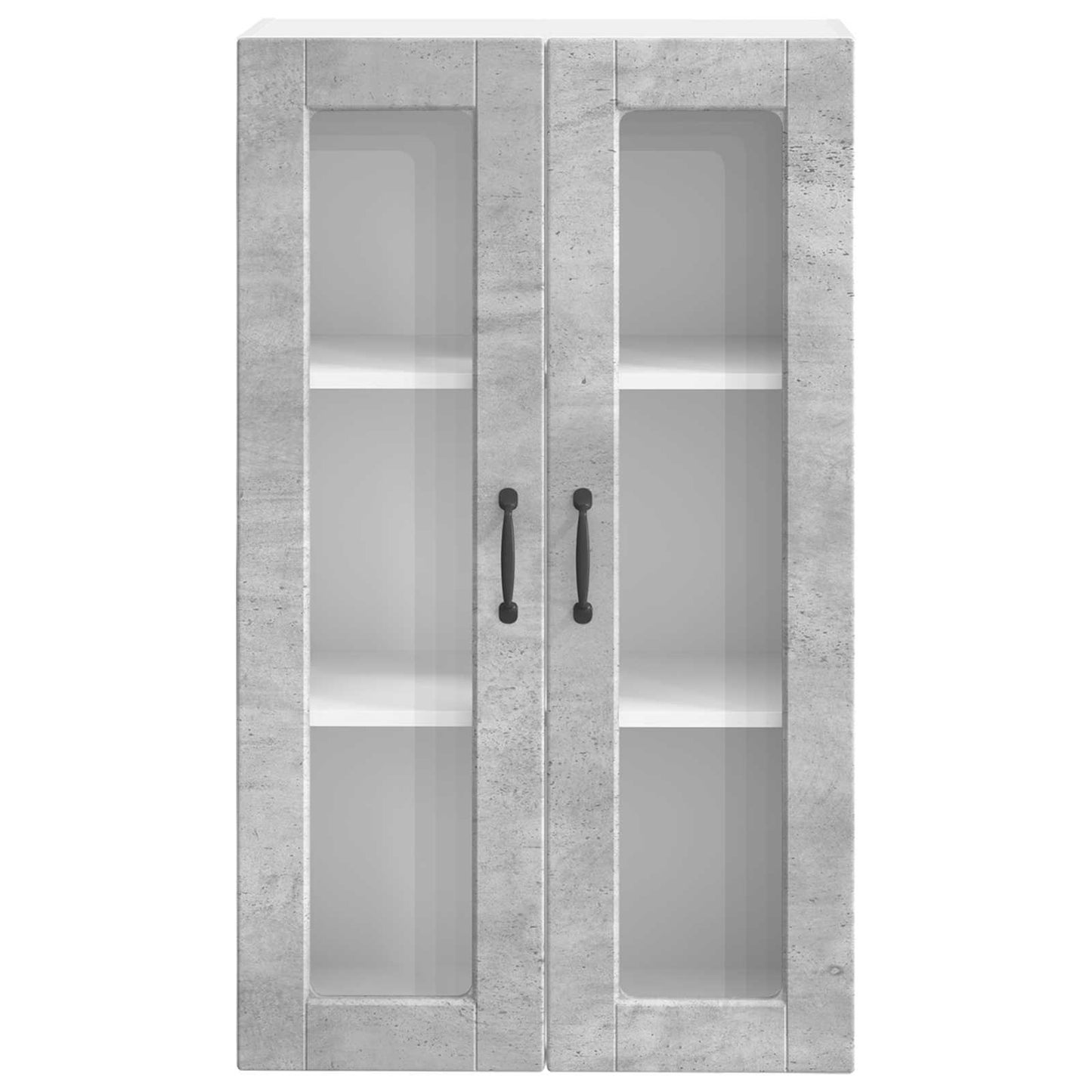 Wall Glass Cabinet PORTO Concrete Grey 60 x 31 x 100 cm