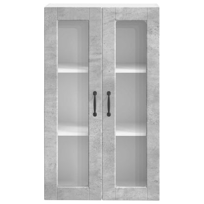 Wall Glass Cabinet PORTO Concrete Grey 60 x 31 x 100 cm