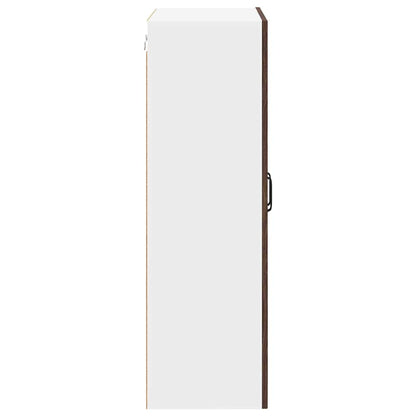 Wall Glass Cabinet PORTO Brown Oak 60 x 31 x 100 cm