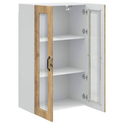 Wall Glass Cabinet PORTO Artisan Oak 60 x 31 x 100 cm