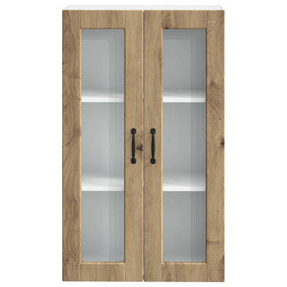 Wall Glass Cabinet PORTO Artisan Oak 60 x 31 x 100 cm