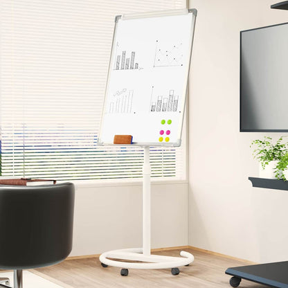 Magnetic Whiteboard Grey and White 62 x 62.5 x 197 cm EPS
