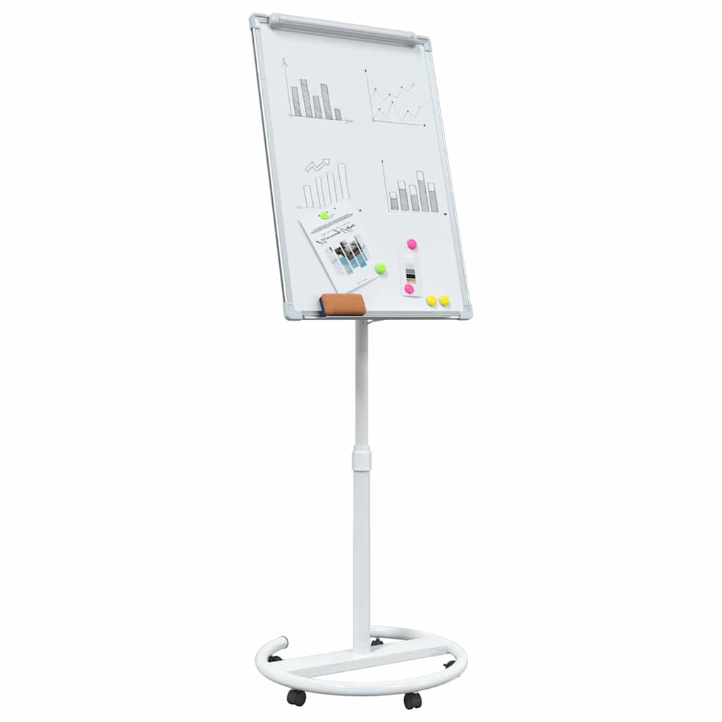 Magnetic Whiteboard Grey and White 62 x 62.5 x 197 cm EPS