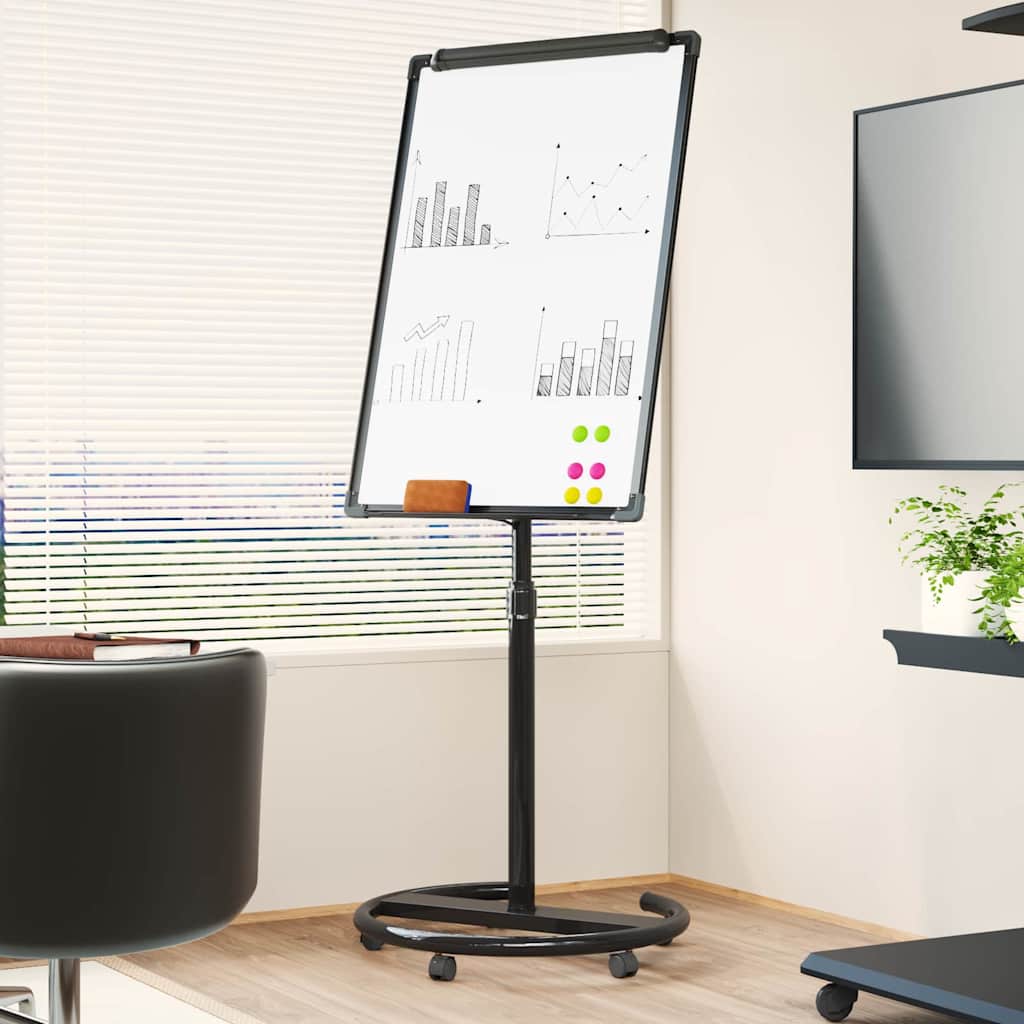 Magnetic Whiteboard Black and White 62 x 62.5 x 197 cm EPS