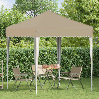 Pop-up Party Tent 195 x 195 x 245 cm Cream Oxford Fabric