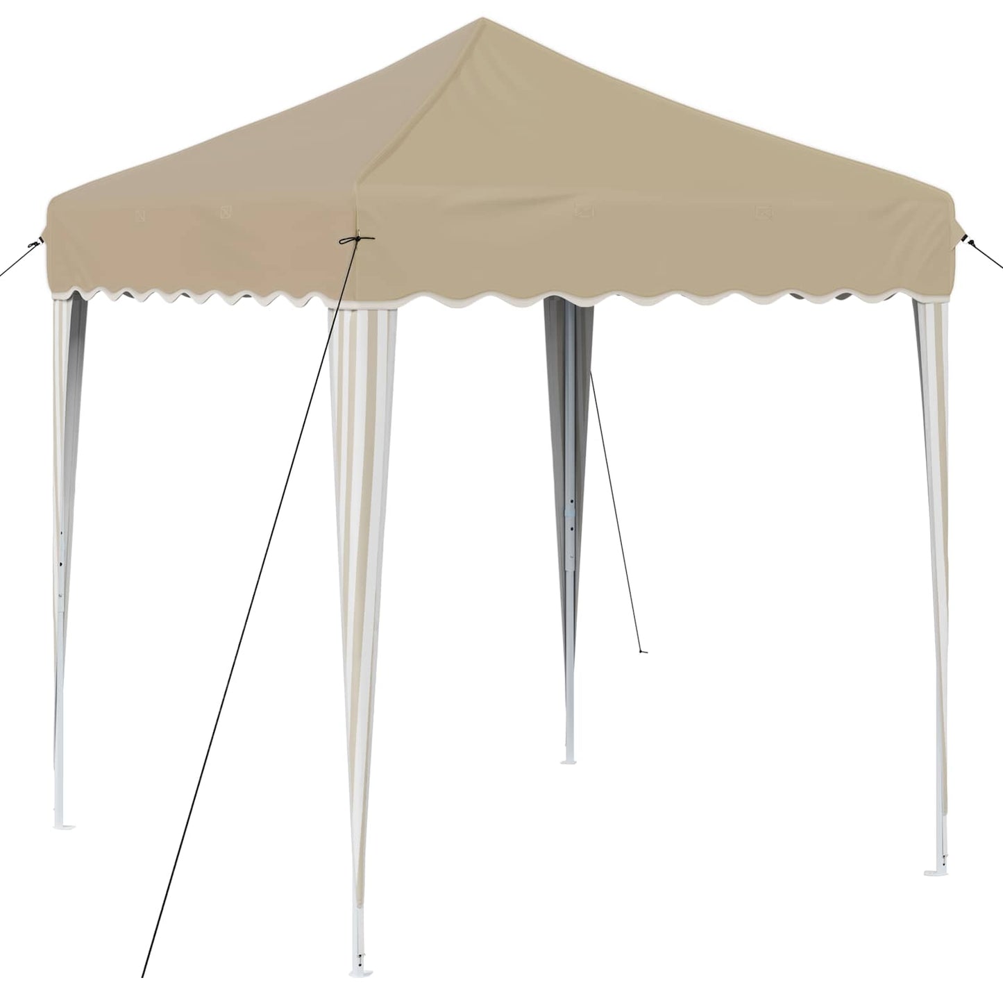 Pop-up Party Tent 195 x 195 x 245 cm Cream Oxford Fabric