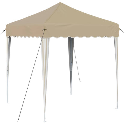 Pop-up Party Tent 195 x 195 x 245 cm Cream Oxford Fabric