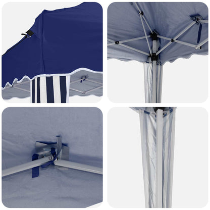 Pop-up Party Tent 195 x 195 x 245 cm Blue Oxford Fabric