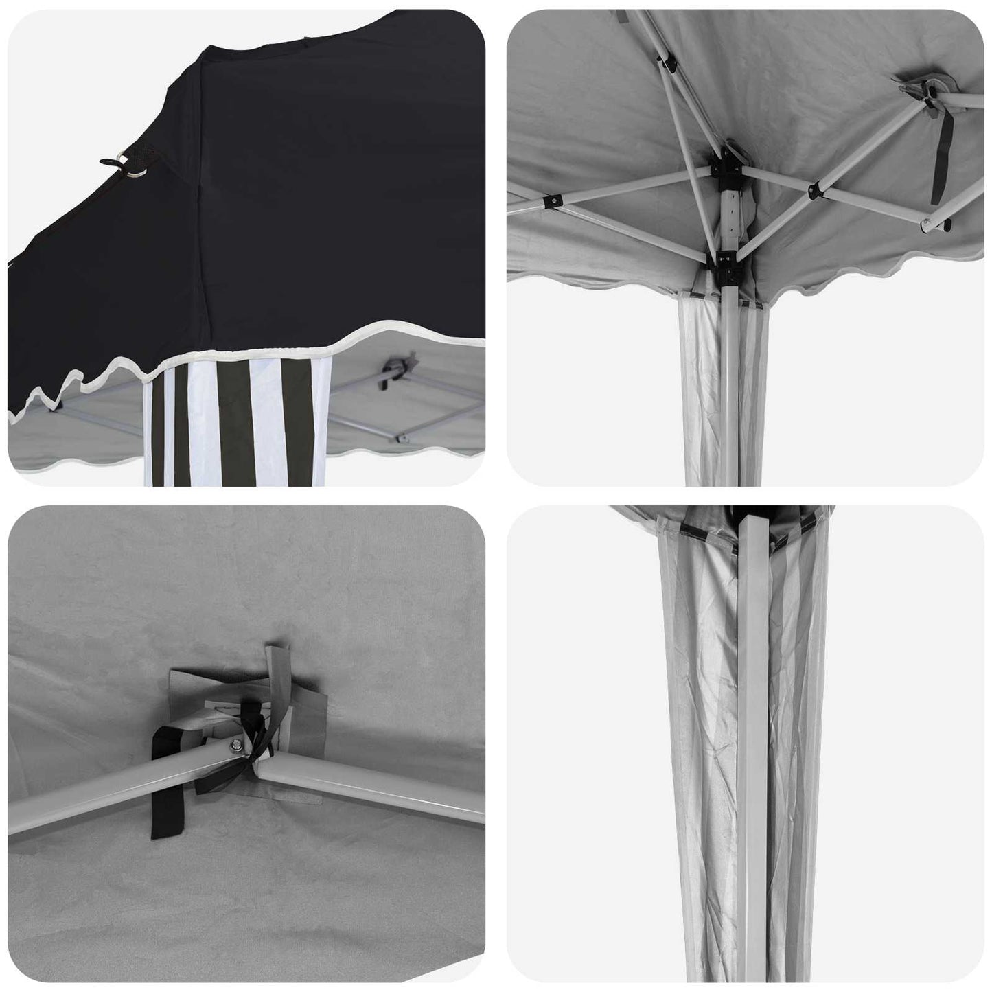 Pop-up Party Tent 195 x 195 x 245 cm Anthracite Oxford Fabric