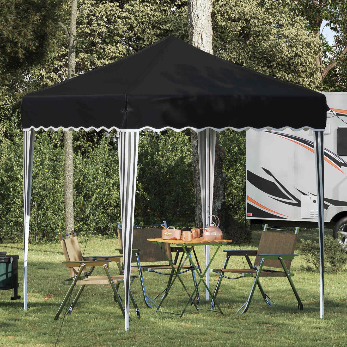 Pop-up Party Tent 195 x 195 x 245 cm Anthracite Oxford Fabric