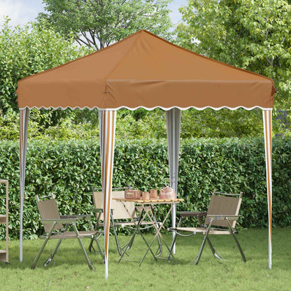 Pop-up Party Tent 195 x 195 x 245 cm Beige Oxford Fabric