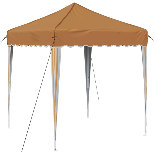 Pop-up Party Tent 195 x 195 x 245 cm Beige Oxford Fabric