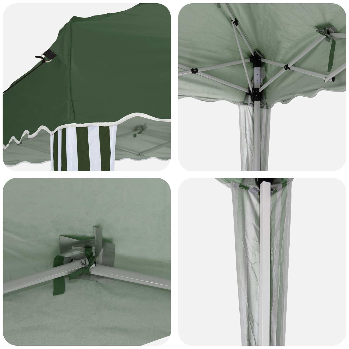 Pop-up Party Tent 195 x 195 x 245 cm Green Oxford Fabric