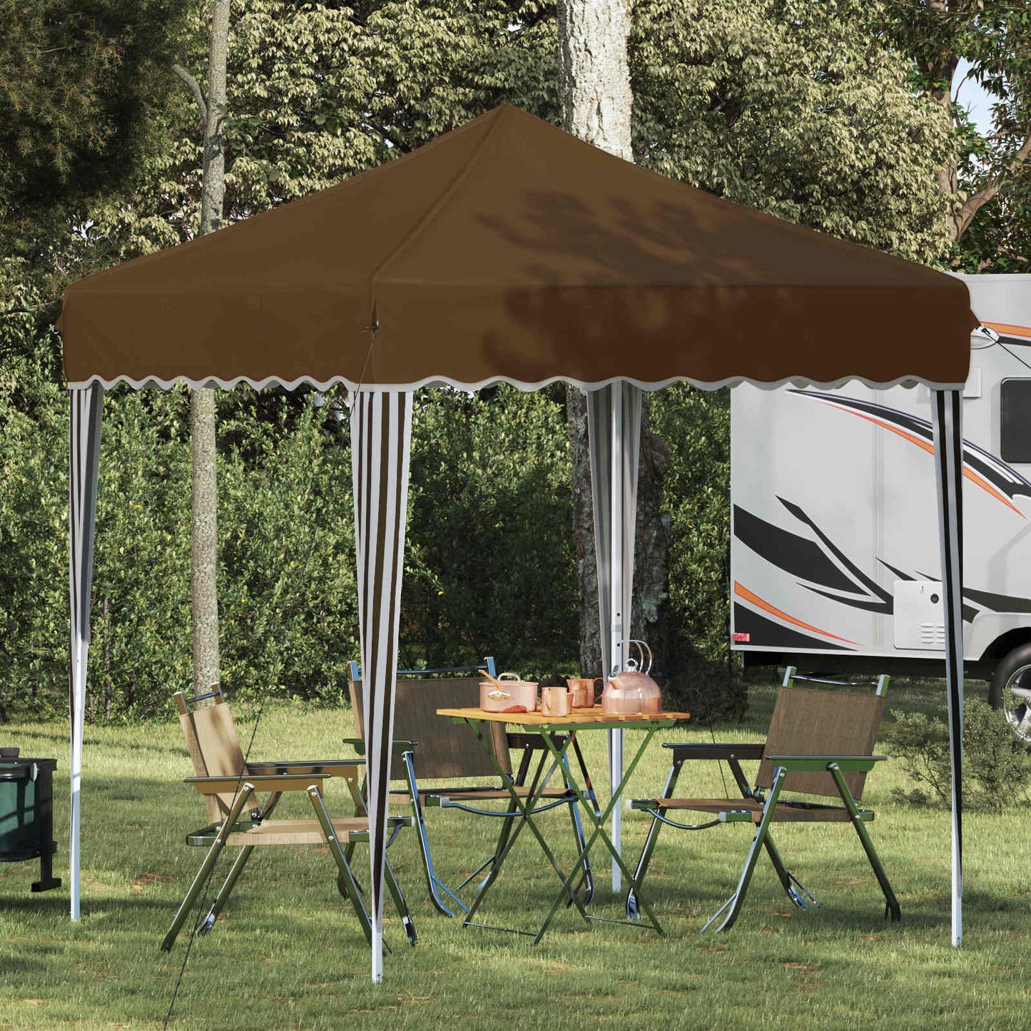 Pop-up Party Tent 195 x 195 x 245 cm Taupe Oxford Fabric