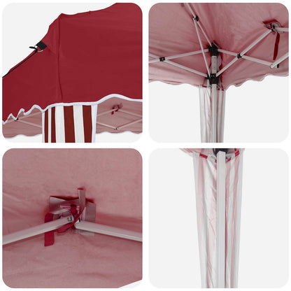 Pop-up Party Tent 195 x 195 x 245 cm Burgundy Oxford Fabric