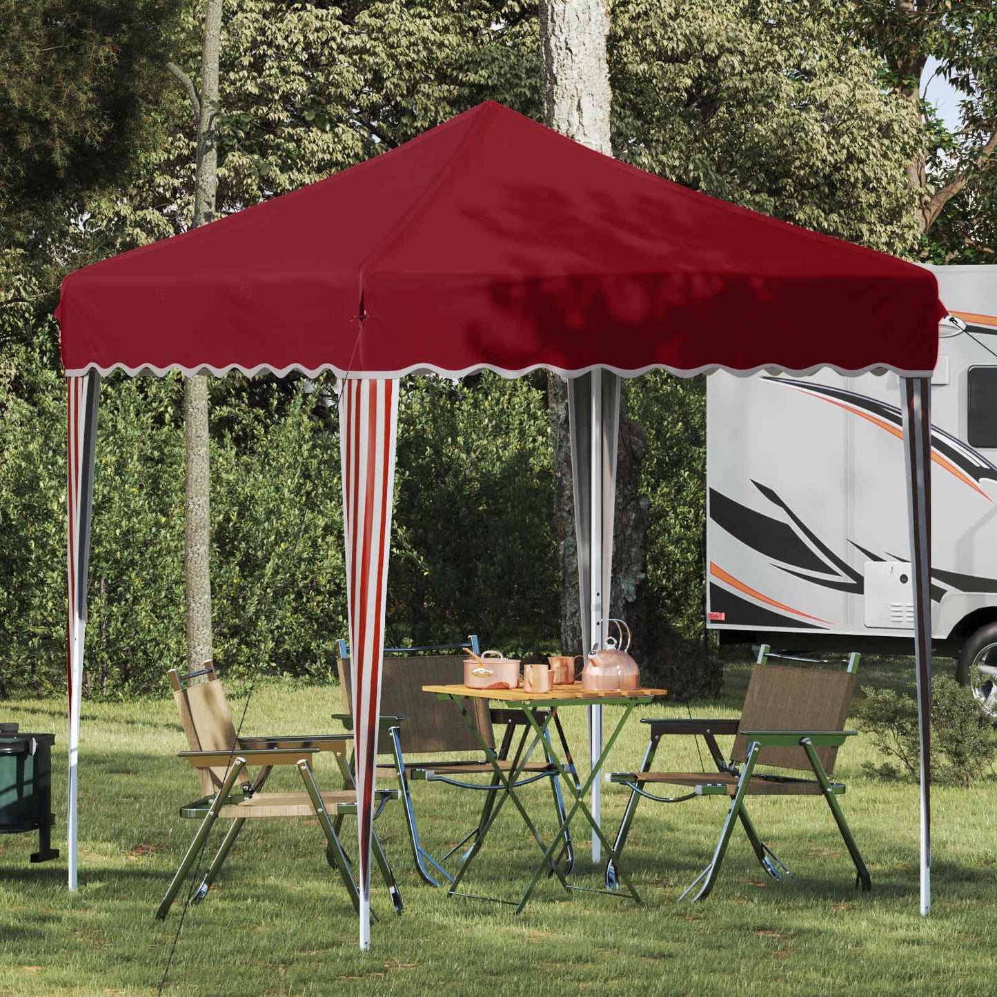 Pop-up Party Tent 195 x 195 x 245 cm Burgundy Oxford Fabric