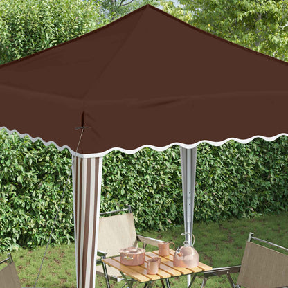Pop-up Party Tent 195 x 195 x 245 cm Brown Oxford Fabric
