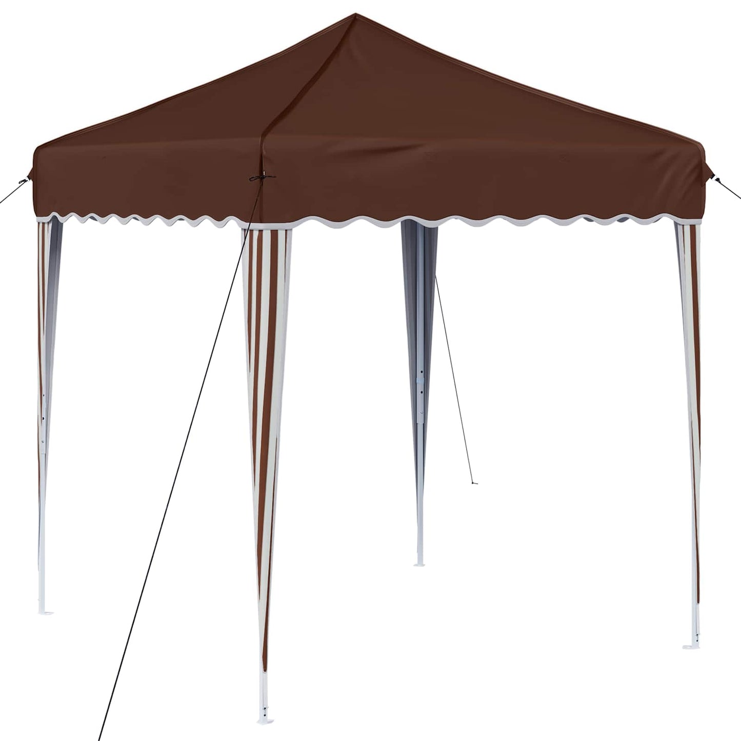 Pop-up Party Tent 195 x 195 x 245 cm Brown Oxford Fabric