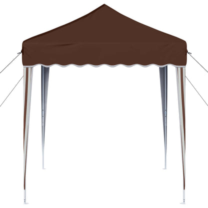 Pop-up Party Tent 195 x 195 x 245 cm Brown Oxford Fabric