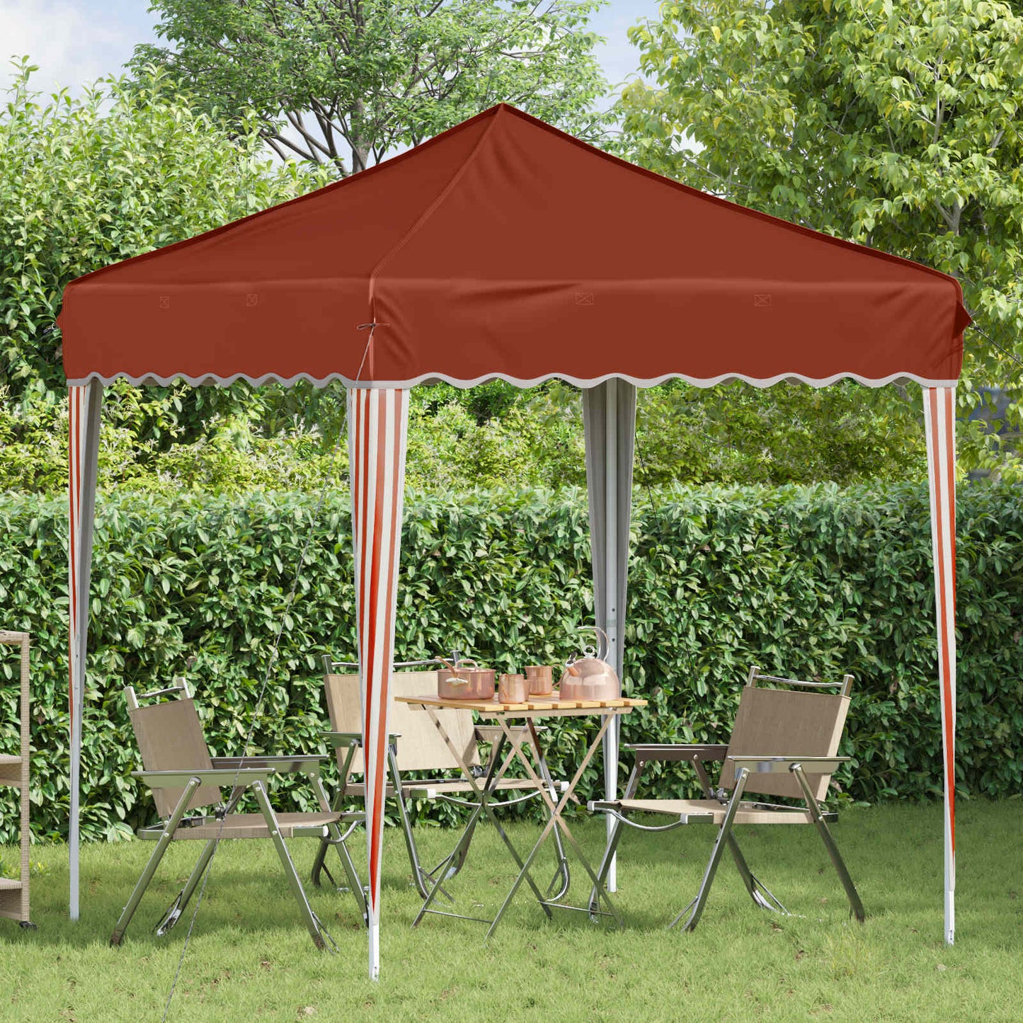 Pop-up Party Tent 195 x 195 x 245 cm Terracotta Oxford Fabric