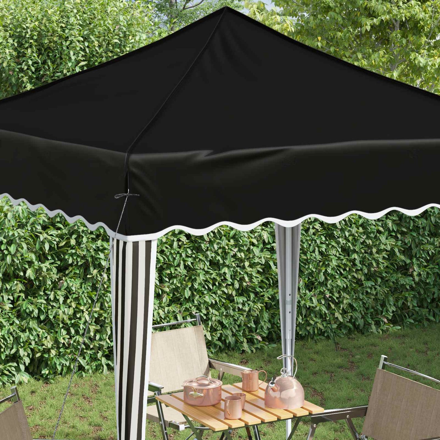 Pop-up Party Tent 195 x 195 x 245 cm Black Oxford Fabric