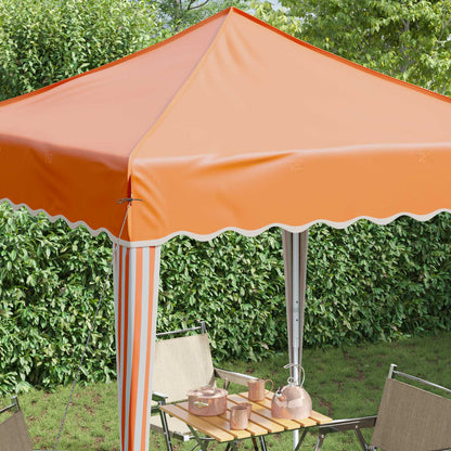 Pop-up Party Tent 195 x 195 x 245 cm Orange Oxford Fabric