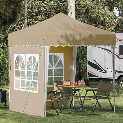 Pop-up Party Tent 195 x 195 x 245 cm Cream Oxford Fabric