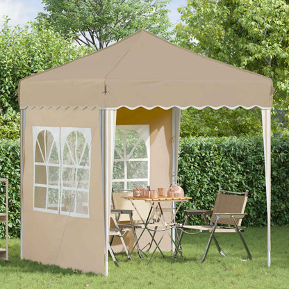 Pop-up Party Tent 195 x 195 x 245 cm Cream Oxford Fabric