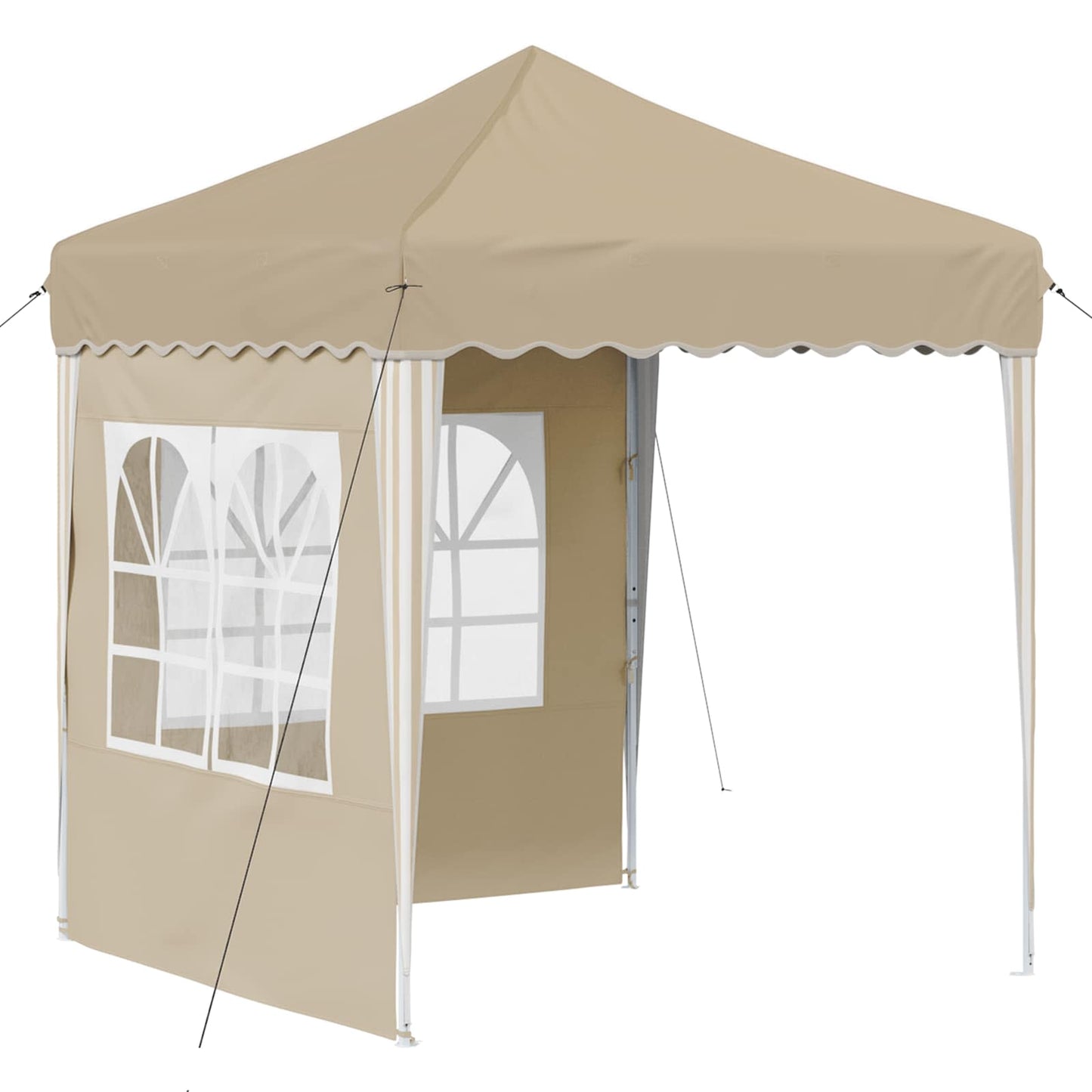 Pop-up Party Tent 195 x 195 x 245 cm Cream Oxford Fabric