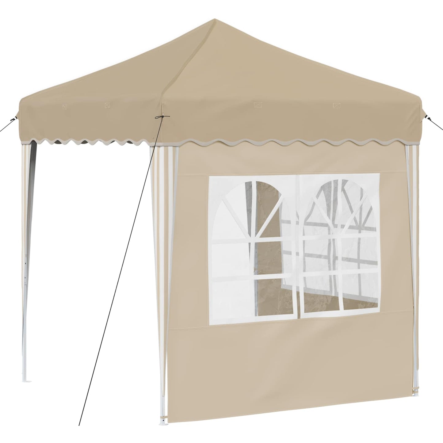 Pop-up Party Tent 195 x 195 x 245 cm Cream Oxford Fabric