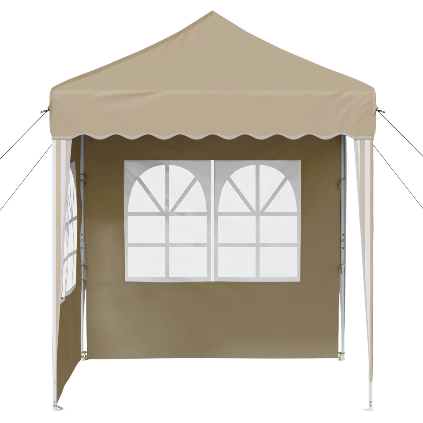 Pop-up Party Tent 195 x 195 x 245 cm Cream Oxford Fabric
