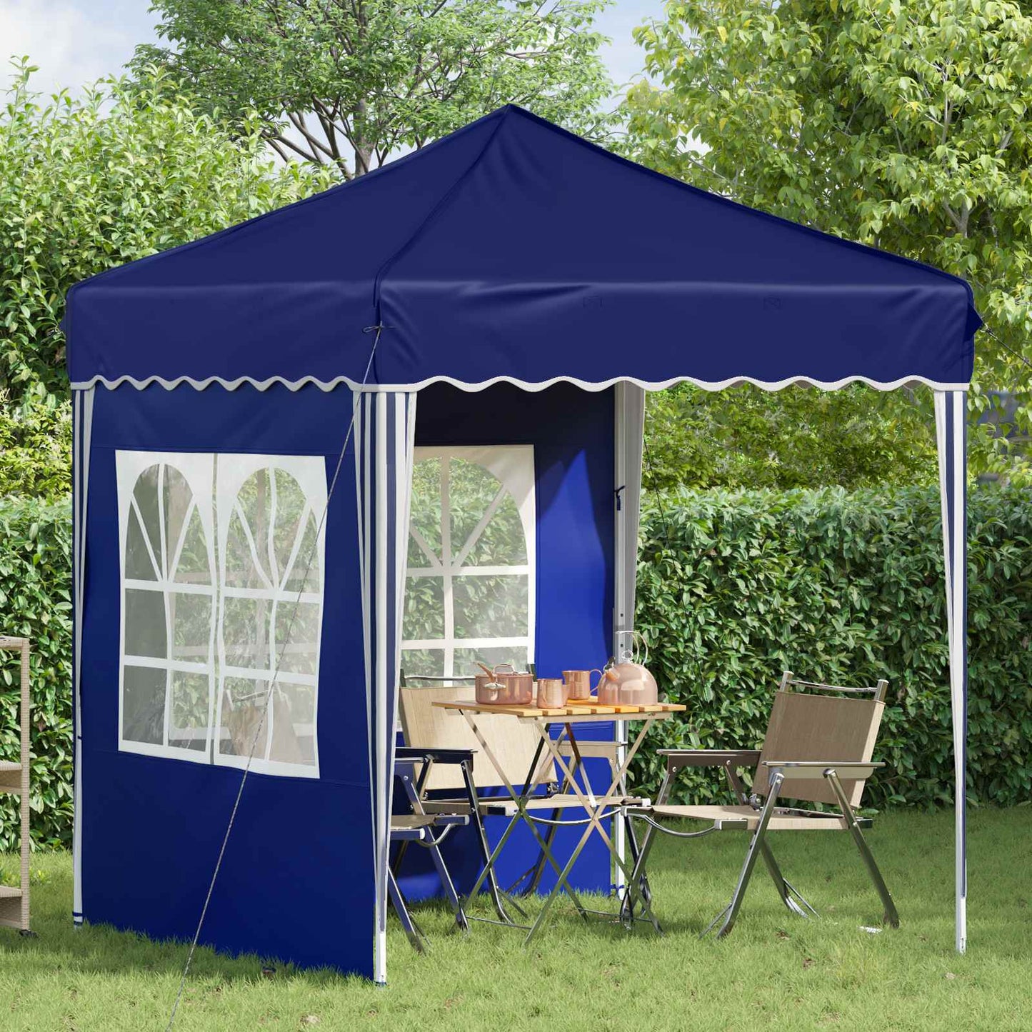 Pop-up Party Tent 195 x 195 x 245 cm Blue Oxford Fabric