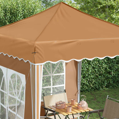 Pop-up Party Tent 195 x 195 x 245 cm Beige Oxford Fabric