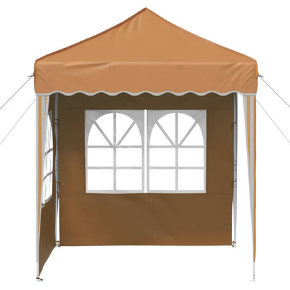 Pop-up Party Tent 195 x 195 x 245 cm Beige Oxford Fabric