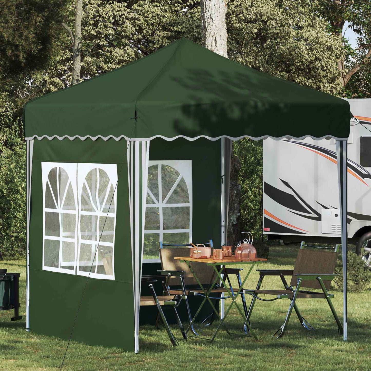 Pop-up Party Tent 195 x 195 x 245 cm Green Oxford Fabric