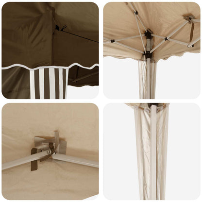Pop-up Party Tent 195 x 195 x 245 cm Taupe Oxford Fabric