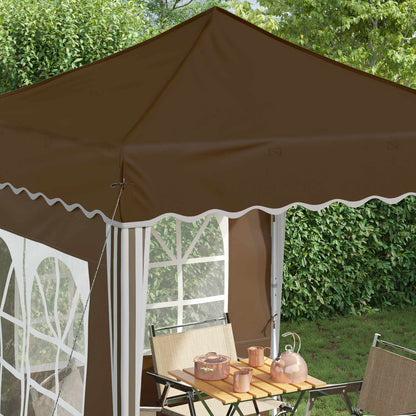 Pop-up Party Tent 195 x 195 x 245 cm Taupe Oxford Fabric