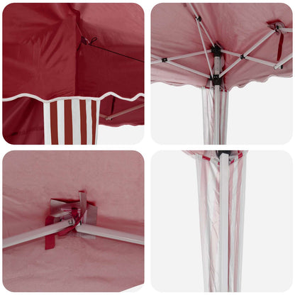Pop-up Party Tent 195 x 195 x 245 cm Burgundy Oxford Fabric