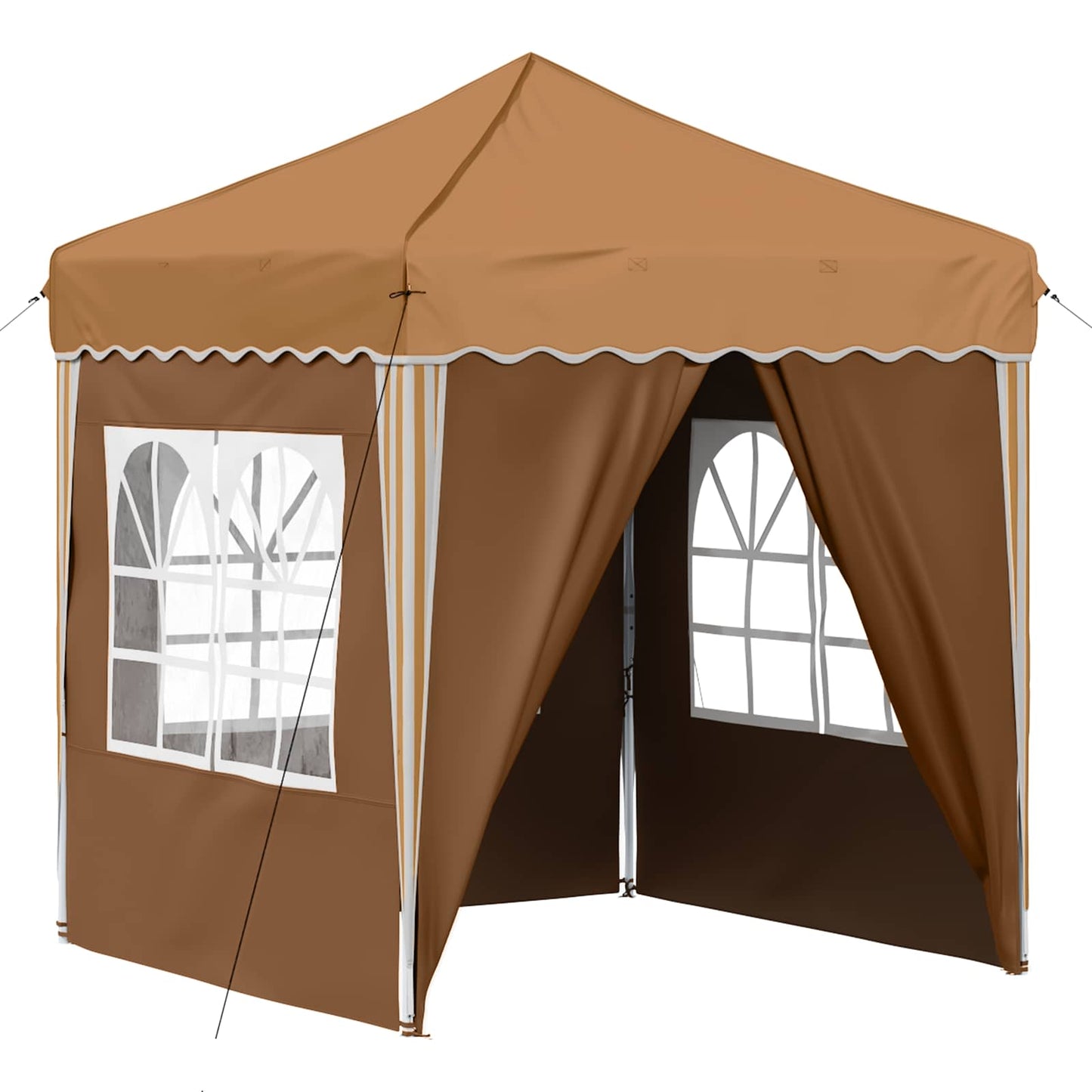 Pop-up Party Tent 195 x 195 x 245 cm Beige Oxford Fabric