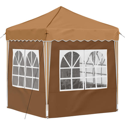 Pop-up Party Tent 195 x 195 x 245 cm Beige Oxford Fabric