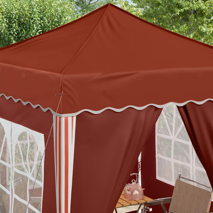 Pop-up Party Tent 195 x 195 x 245 cm Terracotta Oxford Fabric