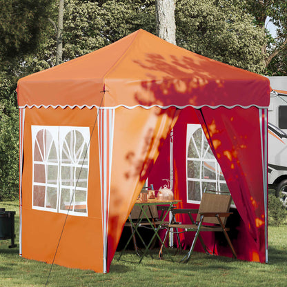 Pop-up Party Tent 195 x 195 x 245 cm Orange Oxford Fabric