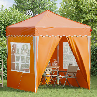 Pop-up Party Tent 195 x 195 x 245 cm Orange Oxford Fabric