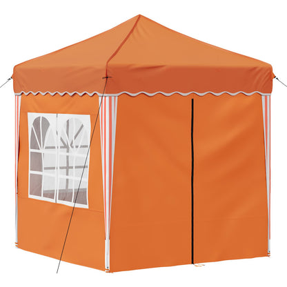 Pop-up Party Tent 195 x 195 x 245 cm Orange Oxford Fabric